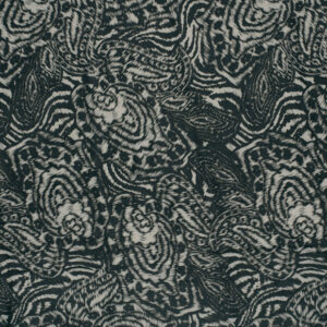 Satin velur stof med print, abstragt grå