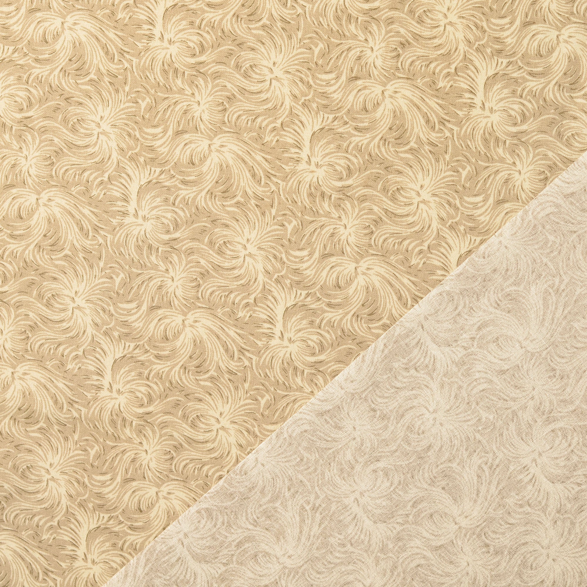 Poplin i bomuld, camouflage, beige - Billede 3