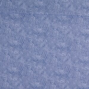 Poplin i bomuld, krysantemum, indigo