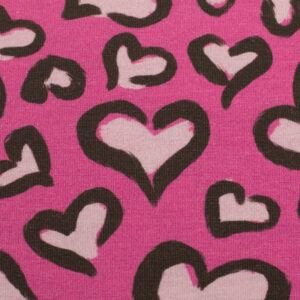 French Terry, Hearts by Christiane Zielinski, Pink