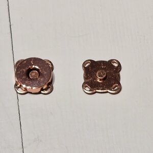 Magnetlås, metal, ensfarvet, rosegold