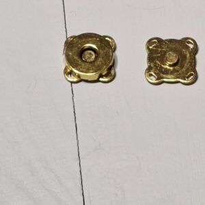 Magnetlås, metal, ensfarvet, guld