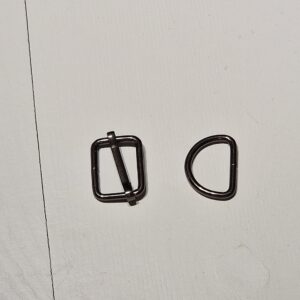 D-ring og skydespænde, gun metal