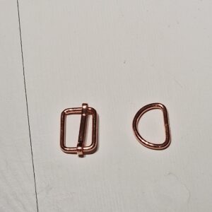 D-ring og skydespænde, rose gold
