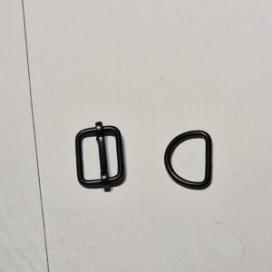 D-ring og skydespænde, sort