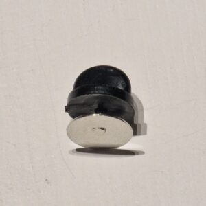 Pin med gummi bagstop, blank